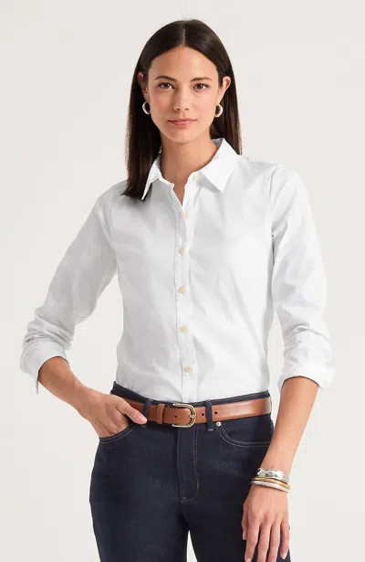 Jjill Petite Refined Button-front Shirt In White