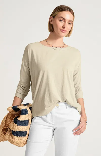 Jjill Petite Relaxed Jersey Tee Shirt In Barley