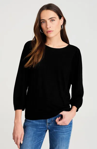 Jjill Petite Seamed Top In Black