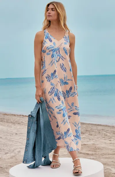 Jjill Petite Sleeveless V-neck Maxi Dress In Sorbet Bold Fronds