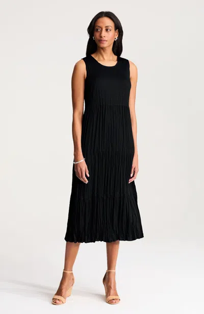 Jjill Petite Solstice Midi Dress In Black