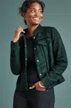 Jjill Petite Tweed Snap-front Jacket In Hunter Multi