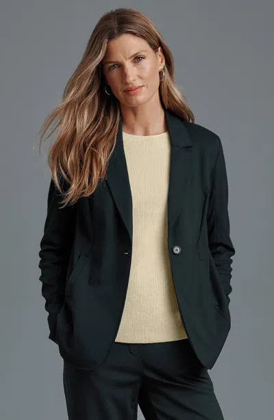 Jjill Petite Wearever Polished-knit Soft Blazer In Black