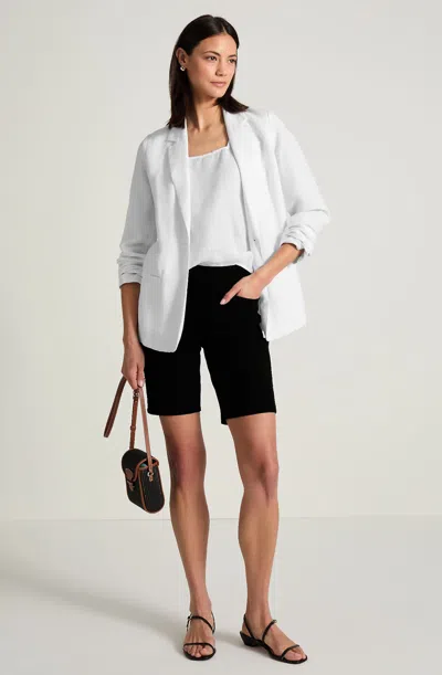 Jjill Petite Wearever Smooth-fit Knit Jean City Shorts Pants In Black
