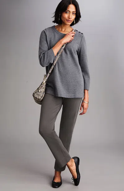 Jjill Petite Wearever Smooth-fit Knit Jeans In Granite