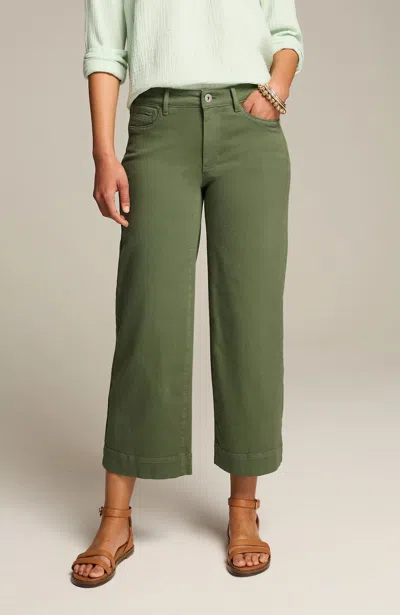 Jjill Petite Wide-leg Cropped Jeans In Light Arugula