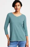 Jjill J.jill Pima 3/4-sleeve V-neck Tee In Blue