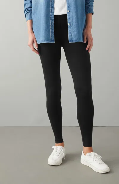 Jjill J.jill Pima Ankle-length Leggings In Black