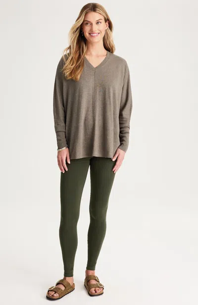 Jjill J.jill Pima Ankle-length Leggings In Green