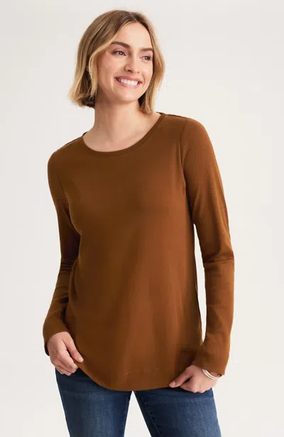 Jjill J.jill Pima Long-sleeve Crew-neck Tee