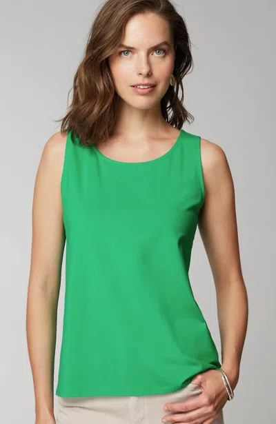 Jjill J.jill Pima-stretch Knit Tank In Green Papaya