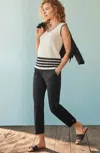 Jjill J.jill Pima-stretch Straight-leg Chino Pants In Black
