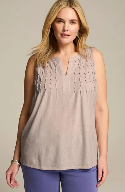 Jjill J.jill Pintucked Sleeveless Top