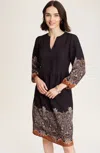 Jjill J.jill Placed-paisley V-neck Dress