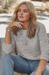 Jjill J.jill Placed-pattern Slub-textured Sweater In Zinc