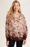 Jjill J.jill Placed-print Cotton Top
