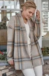Jjill J.jill Plaid Shawl-collar Cardi In Multi