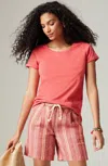 Jjill J.jill Pleated Shorts With Rope Belt In Cape Cod Red Multi