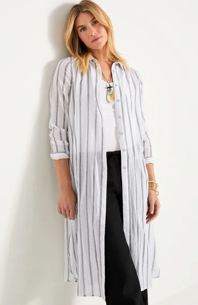Jjill Plus Size Cotton Duster In White