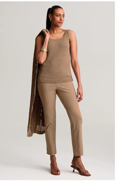 Jjill Plus Size Crochet Layering Tank Top In Brown