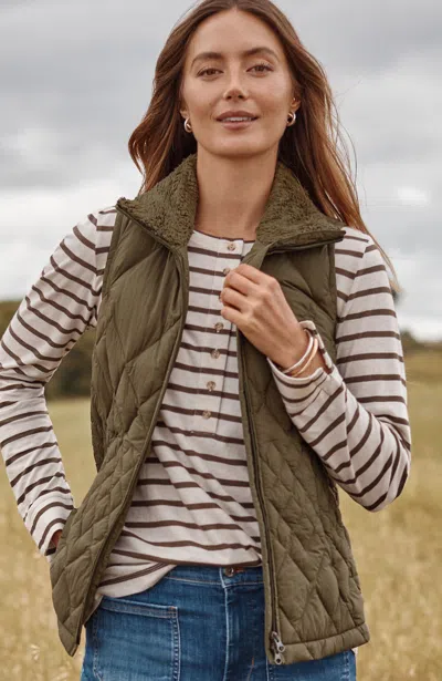 Jjill Plus Size Diamond-quilted Puffer Vest In Artichoke