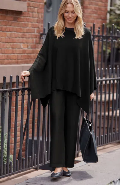 Jjill Plus Size Elevation Knit Straight-leg Pants In Black