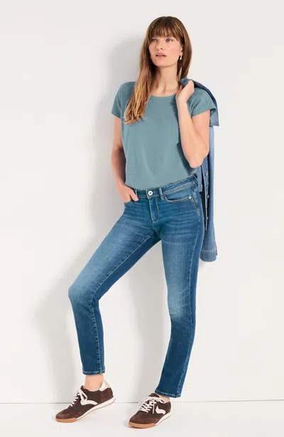 Jjill Plus Size Luxe Supima Scoop-neck Tee Shirt In Cameo Blue