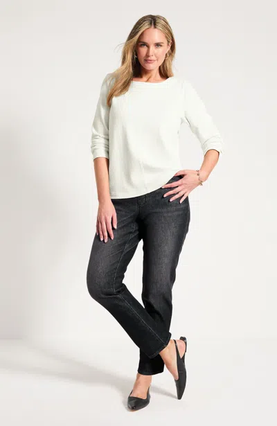 Jjill Plus Size Pure Jill Bi-stretch Denim 5-pocket Jean Pants In Soft Black Wash