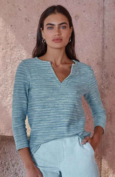 Jjill Plus Size Pure Jill Space-dyed Knit Top In Angelite Wash