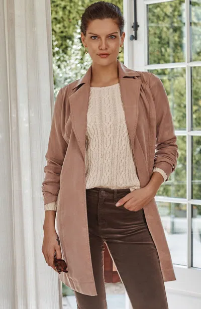 Jjill Plus Size Sandwashed Duster Jacket In Mochaccino