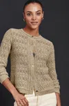 Jjill Plus Size Textured Marled Long-sleeve Cardigan In Malt Multi