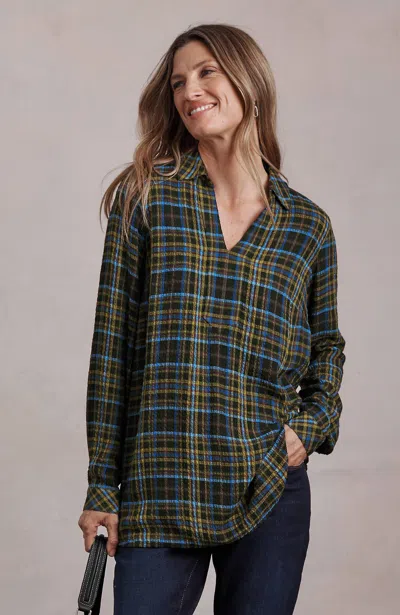 Jjill Plus Size Textured Plaid Popover Tunic In Multi