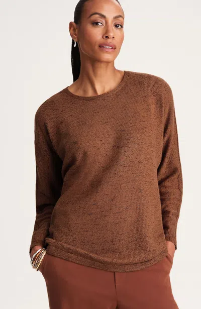Jjill Plus Size Wearever Marled Dolman Sweater In Saddle Multi