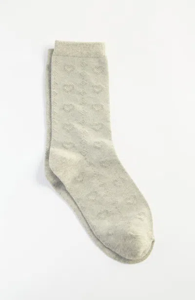 Jjill J.jill Pointelle Heart Socks In White