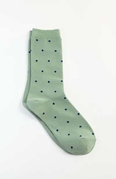 Jjill J.jill Polka-dot Crew Socks In Green