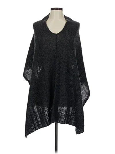 Pre-owned Jjill Poncho In Black