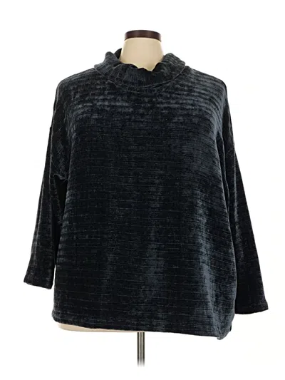 Pre-owned Jjill Poncho In Black