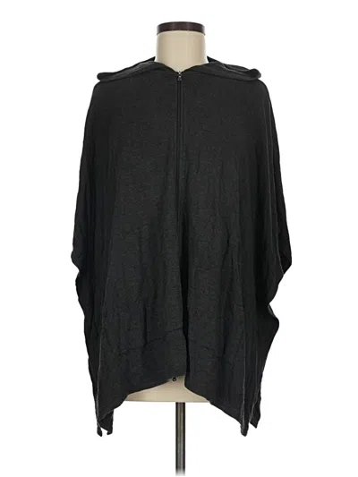 Pre-owned Jjill Poncho In Black