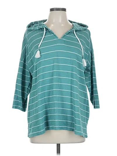 Pre-owned Jjill Poncho In Blue