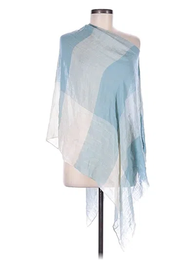 Pre-owned Jjill Poncho In Blue