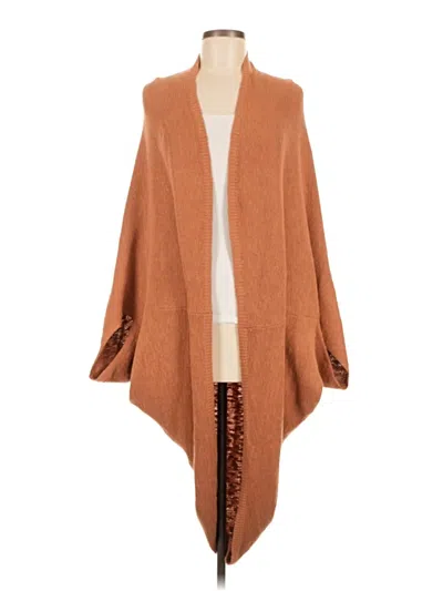 Pre-owned Jjill Poncho In Brown