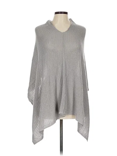 Pre-owned Jjill Poncho In Gray