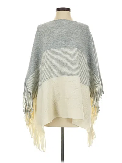 Pre-owned Jjill Poncho In Gray
