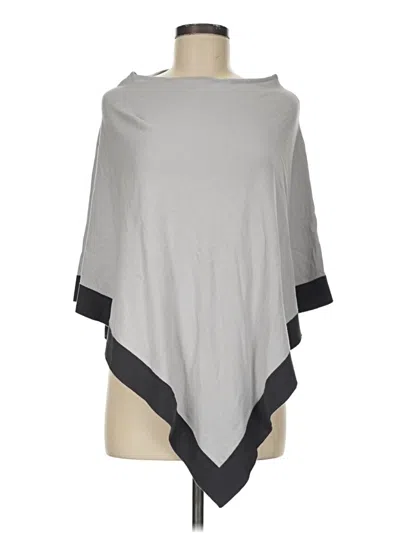 Pre-owned Jjill Poncho In Gray