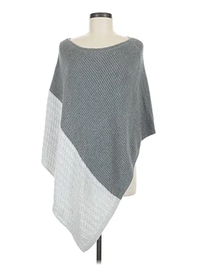 Pre-owned Jjill Poncho In Gray
