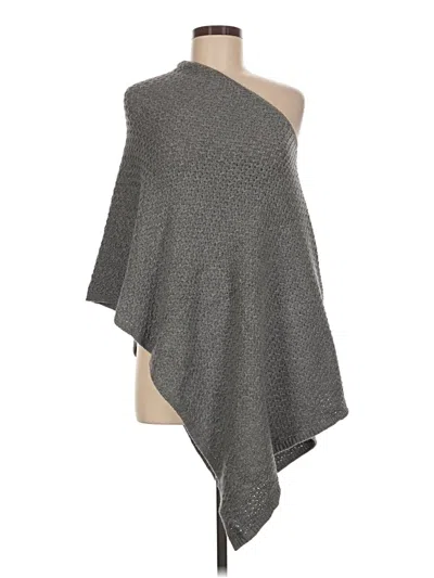 Pre-owned Jjill Poncho In Gray