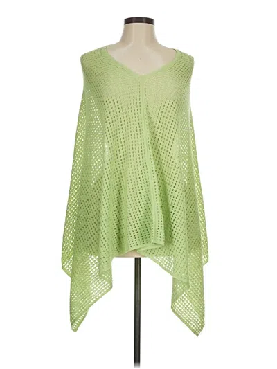 Pre-owned Jjill Poncho In Green