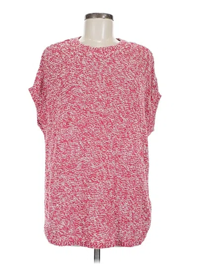 Pre-owned Jjill Poncho In Red