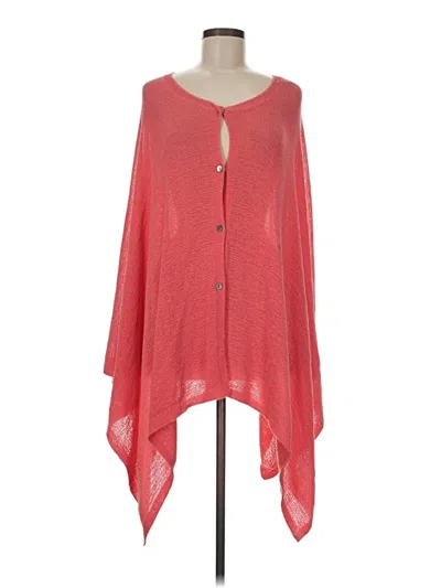 Pre-owned Jjill Poncho In Red