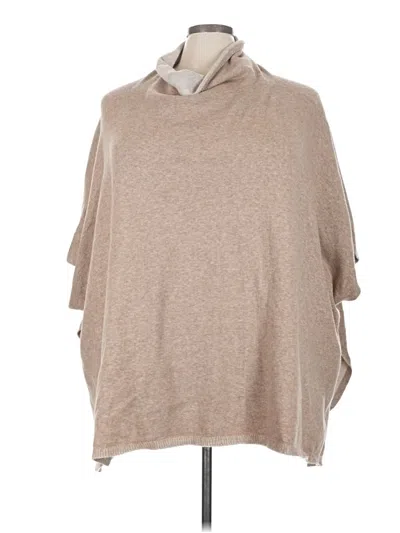 Pre-owned Jjill Poncho In Tan